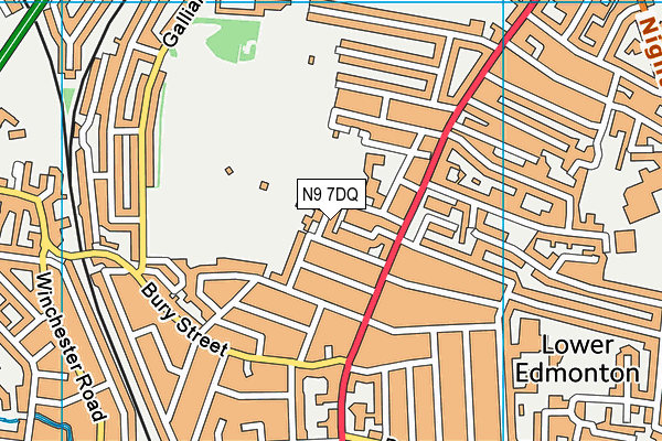 N9 7DQ map - OS VectorMap District (Ordnance Survey) N9 7DQ map - OS VectorMap District (Ordnance Survey)