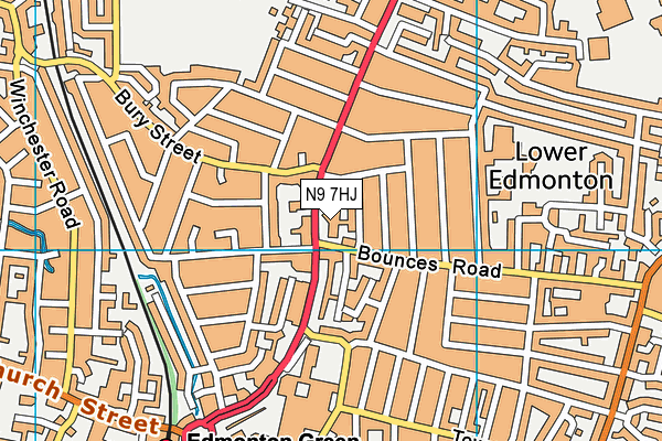 N9 7HJ map - OS VectorMap District (Ordnance Survey) N9 7HJ map - OS VectorMap District (Ordnance Survey)