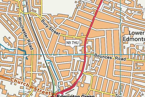 N9 7HU map - OS VectorMap District (Ordnance Survey) N9 7HU map - OS VectorMap District (Ordnance Survey)