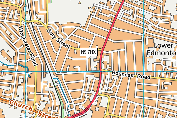 N9 7HX map - OS VectorMap District (Ordnance Survey) N9 7HX map - OS VectorMap District (Ordnance Survey)