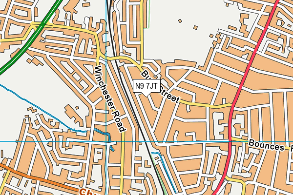 N9 7JT map - OS VectorMap District (Ordnance Survey) N9 7JT map - OS VectorMap District (Ordnance Survey)