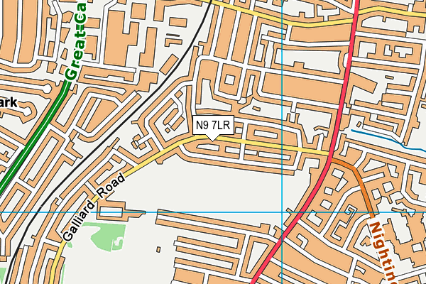 N9 7LR map - OS VectorMap District (Ordnance Survey) N9 7LR map - OS VectorMap District (Ordnance Survey)