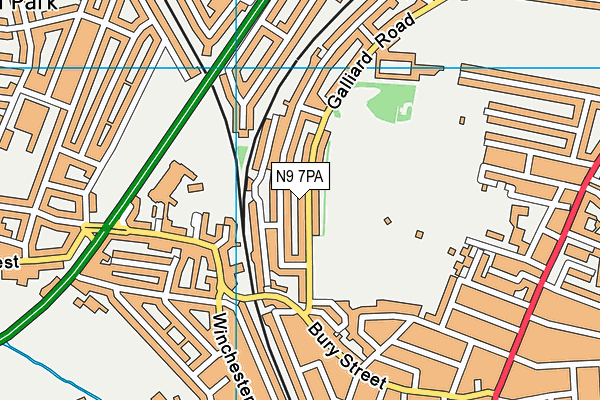 N9 7PA map - OS VectorMap District (Ordnance Survey) N9 7PA map - OS VectorMap District (Ordnance Survey)