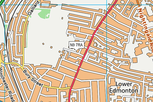N9 7RA map - OS VectorMap District (Ordnance Survey) N9 7RA map - OS VectorMap District (Ordnance Survey)