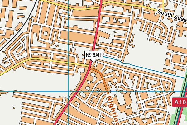 N9 8AH map - OS VectorMap District (Ordnance Survey) N9 8AH map - OS VectorMap District (Ordnance Survey)