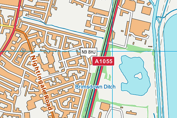 N9 8HJ map - OS VectorMap District (Ordnance Survey) N9 8HJ map - OS VectorMap District (Ordnance Survey)