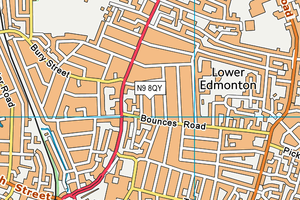N9 8QY map - OS VectorMap District (Ordnance Survey) N9 8QY map - OS VectorMap District (Ordnance Survey)