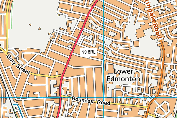N9 8RL map - OS VectorMap District (Ordnance Survey) N9 8RL map - OS VectorMap District (Ordnance Survey)