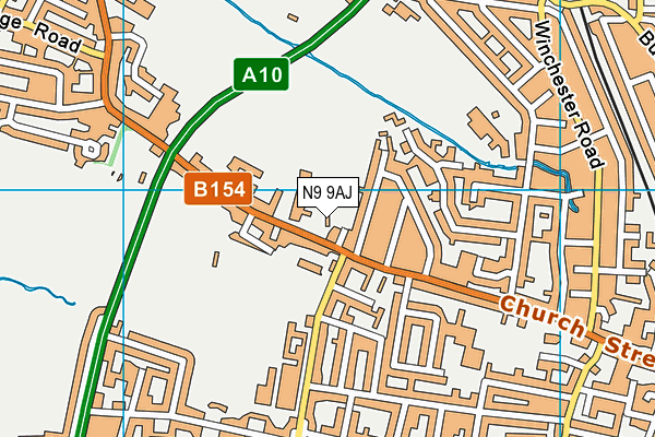 N9 9AJ map - OS VectorMap District (Ordnance Survey) N9 9AJ map - OS VectorMap District (Ordnance Survey)