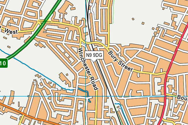 N9 9DG map - OS VectorMap District (Ordnance Survey) N9 9DG map - OS VectorMap District (Ordnance Survey)