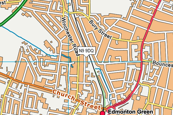 N9 9DQ map - OS VectorMap District (Ordnance Survey) N9 9DQ map - OS VectorMap District (Ordnance Survey)