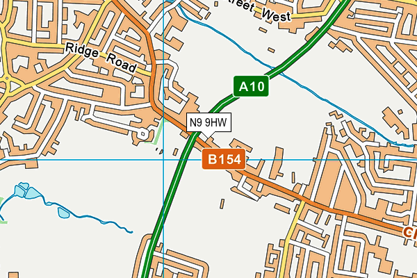 N9 9HW map - OS VectorMap District (Ordnance Survey) N9 9HW map - OS VectorMap District (Ordnance Survey)