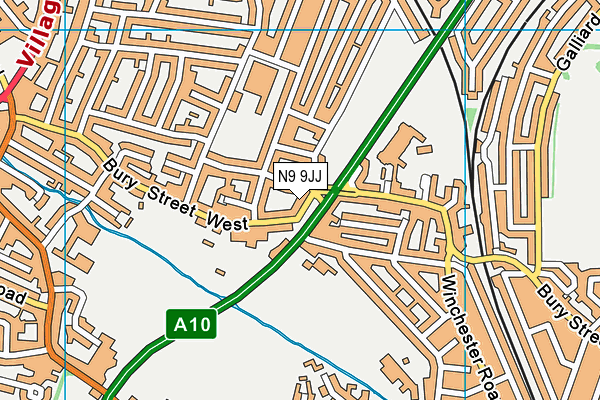 N9 9JJ map - OS VectorMap District (Ordnance Survey) N9 9JJ map - OS VectorMap District (Ordnance Survey)