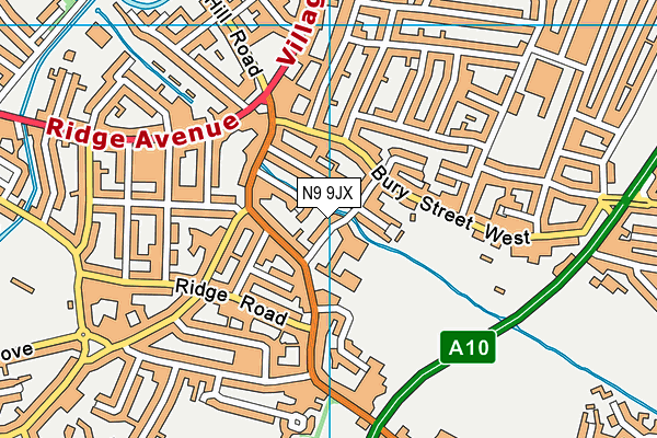 N9 9JX map - OS VectorMap District (Ordnance Survey) N9 9JX map - OS VectorMap District (Ordnance Survey)
