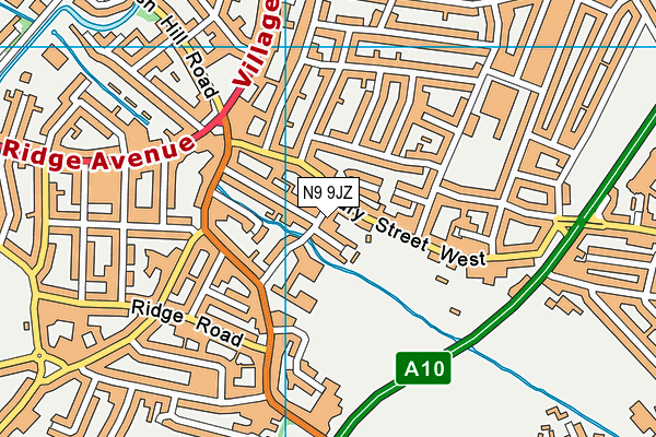 N9 9JZ map - OS VectorMap District (Ordnance Survey) N9 9JZ map - OS VectorMap District (Ordnance Survey)