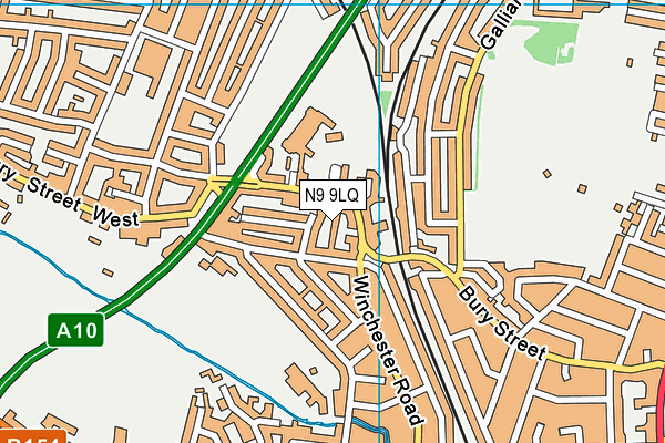 N9 9LQ map - OS VectorMap District (Ordnance Survey) N9 9LQ map - OS VectorMap District (Ordnance Survey)