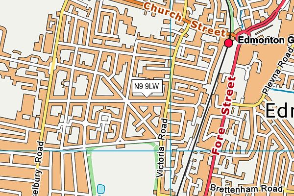 N9 9LW map - OS VectorMap District (Ordnance Survey) N9 9LW map - OS VectorMap District (Ordnance Survey)