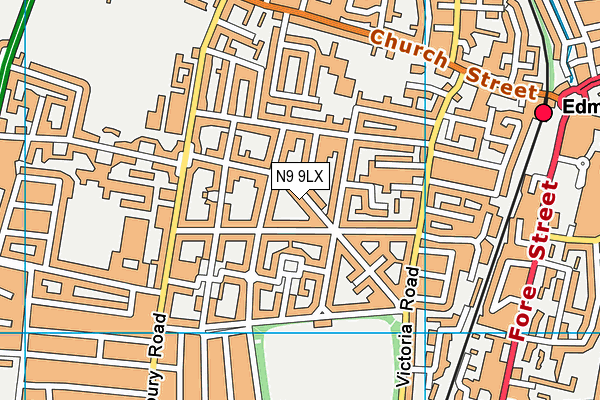 N9 9LX map - OS VectorMap District (Ordnance Survey) N9 9LX map - OS VectorMap District (Ordnance Survey)