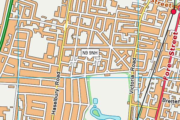 N9 9NH map - OS VectorMap District (Ordnance Survey) N9 9NH map - OS VectorMap District (Ordnance Survey)