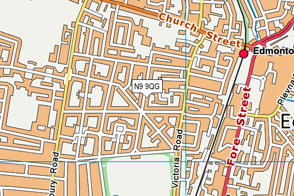 N9 9QG map - OS VectorMap District (Ordnance Survey) N9 9QG map - OS VectorMap District (Ordnance Survey)
