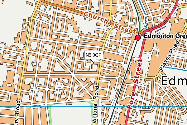 N9 9QP map - OS VectorMap District (Ordnance Survey) N9 9QP map - OS VectorMap District (Ordnance Survey)