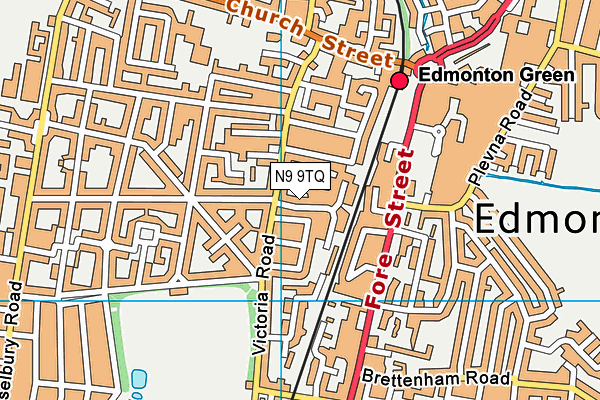 N9 9TQ map - OS VectorMap District (Ordnance Survey) N9 9TQ map - OS VectorMap District (Ordnance Survey)