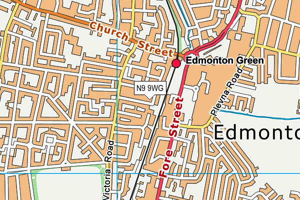 N9 9WG map - OS VectorMap District (Ordnance Survey) N9 9WG map - OS VectorMap District (Ordnance Survey)