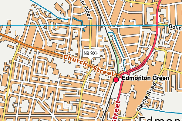 N9 9XH map - OS VectorMap District (Ordnance Survey) N9 9XH map - OS VectorMap District (Ordnance Survey)