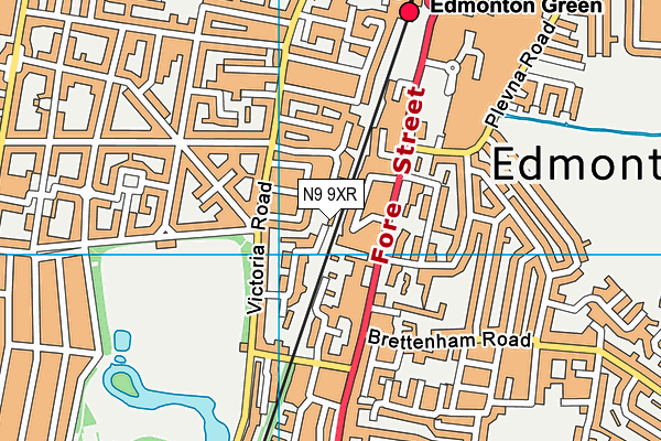 N9 9XR map - OS VectorMap District (Ordnance Survey) N9 9XR map - OS VectorMap District (Ordnance Survey)