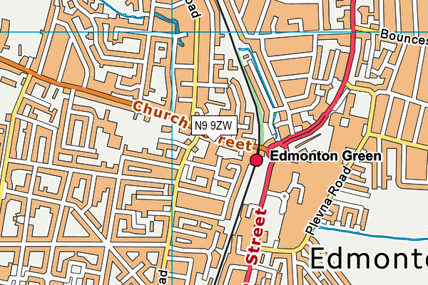N9 9ZW map - OS VectorMap District (Ordnance Survey) N9 9ZW map - OS VectorMap District (Ordnance Survey)