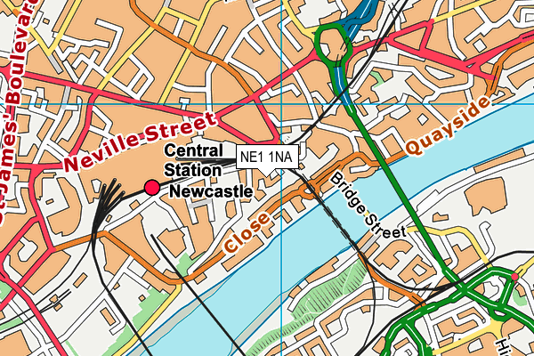 NE1 1NA map - OS VectorMap District (Ordnance Survey) NE1 1NA map - OS VectorMap District (Ordnance Survey)