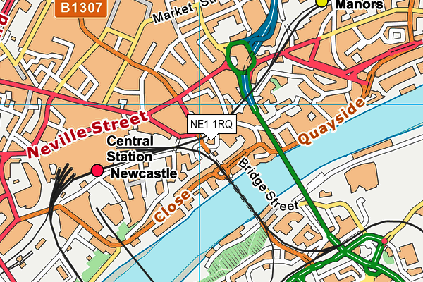 NE1 1RQ map - OS VectorMap District (Ordnance Survey) NE1 1RQ map - OS VectorMap District (Ordnance Survey)