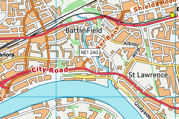 NE1 2AG map - OS VectorMap District (Ordnance Survey) NE1 2AG map - OS VectorMap District (Ordnance Survey)