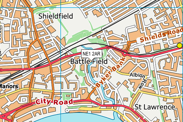 NE1 2AR map - OS VectorMap District (Ordnance Survey) NE1 2AR map - OS VectorMap District (Ordnance Survey)