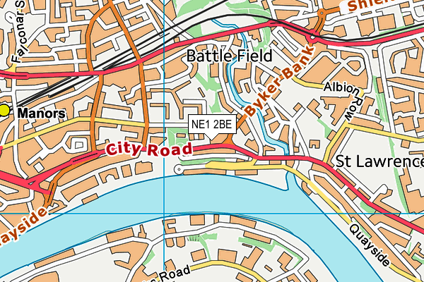 NE1 2BE map - OS VectorMap District (Ordnance Survey) NE1 2BE map - OS VectorMap District (Ordnance Survey)
