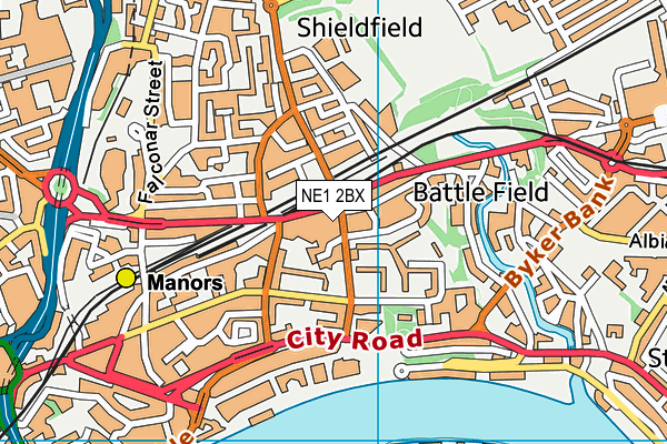 NE1 2BX map - OS VectorMap District (Ordnance Survey) NE1 2BX map - OS VectorMap District (Ordnance Survey)