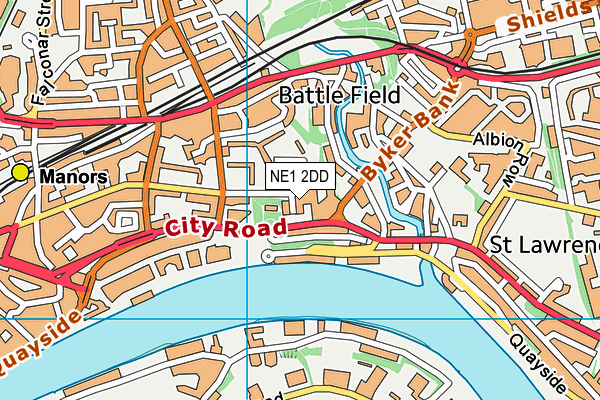 NE1 2DD map - OS VectorMap District (Ordnance Survey) NE1 2DD map - OS VectorMap District (Ordnance Survey)