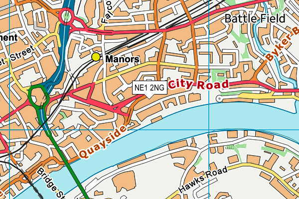 NE1 2NG map - OS VectorMap District (Ordnance Survey) NE1 2NG map - OS VectorMap District (Ordnance Survey)