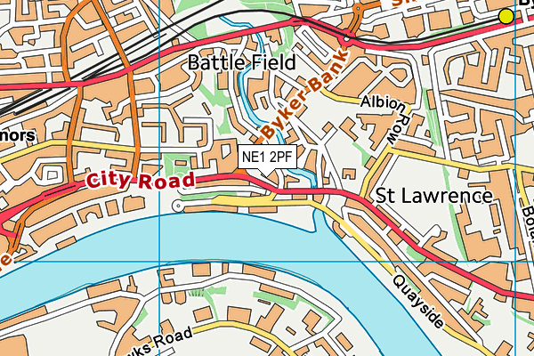 NE1 2PF map - OS VectorMap District (Ordnance Survey) NE1 2PF map - OS VectorMap District (Ordnance Survey)