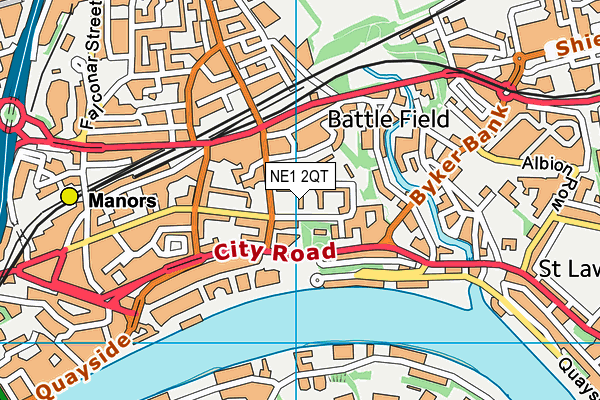 NE1 2QT map - OS VectorMap District (Ordnance Survey) NE1 2QT map - OS VectorMap District (Ordnance Survey)