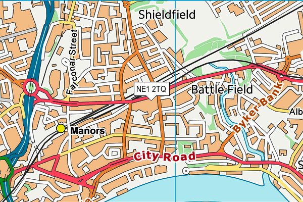 NE1 2TQ map - OS VectorMap District (Ordnance Survey) NE1 2TQ map - OS VectorMap District (Ordnance Survey)