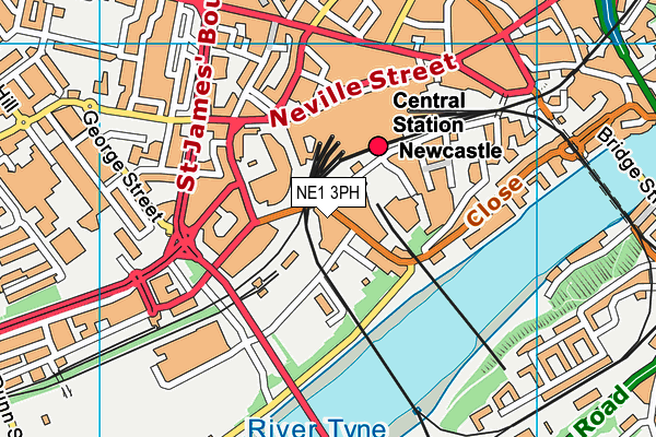 NE1 3PH map - OS VectorMap District (Ordnance Survey) NE1 3PH map - OS VectorMap District (Ordnance Survey)