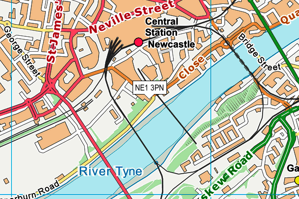 NE1 3PN map - OS VectorMap District (Ordnance Survey) NE1 3PN map - OS VectorMap District (Ordnance Survey)