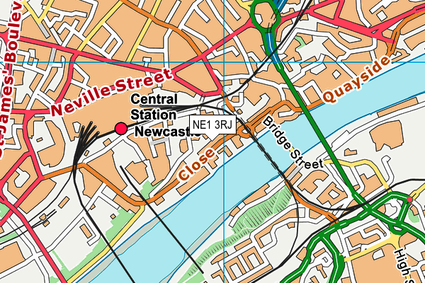 NE1 3RJ map - OS VectorMap District (Ordnance Survey) NE1 3RJ map - OS VectorMap District (Ordnance Survey)