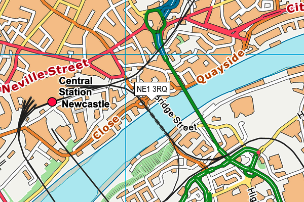 NE1 3RQ map - OS VectorMap District (Ordnance Survey)