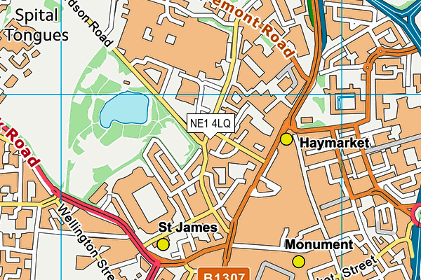NE1 4LQ map - OS VectorMap District (Ordnance Survey) NE1 4LQ map - OS VectorMap District (Ordnance Survey)