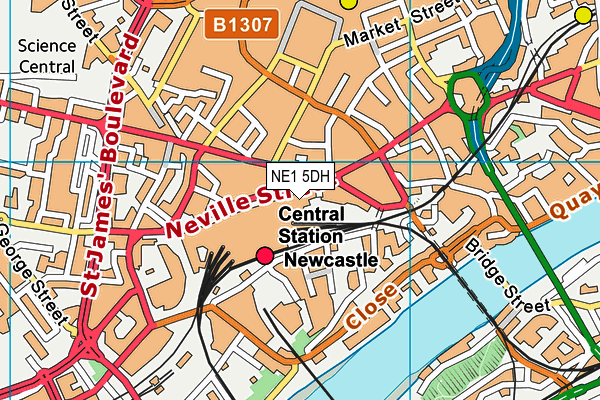 NE1 5DH map - OS VectorMap District (Ordnance Survey) NE1 5DH map - OS VectorMap District (Ordnance Survey)