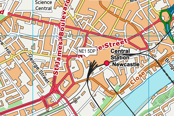 NE1 5DP map - OS VectorMap District (Ordnance Survey) NE1 5DP map - OS VectorMap District (Ordnance Survey)