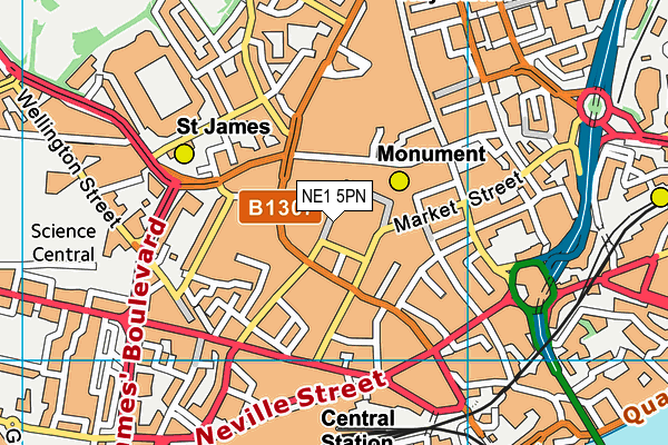 NE1 5PN map - OS VectorMap District (Ordnance Survey)