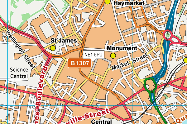 NE1 5PU map - OS VectorMap District (Ordnance Survey)
